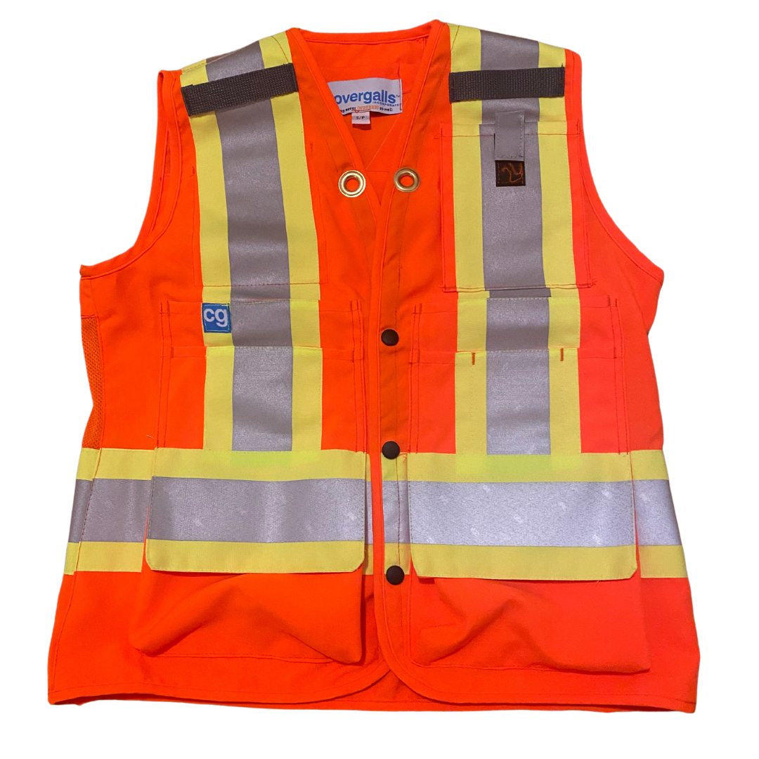 Surveyor Vest, Orange c/w 4" Triple Tape