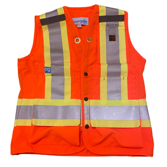 Surveyor Vest, Orange with 4" Triple Tape