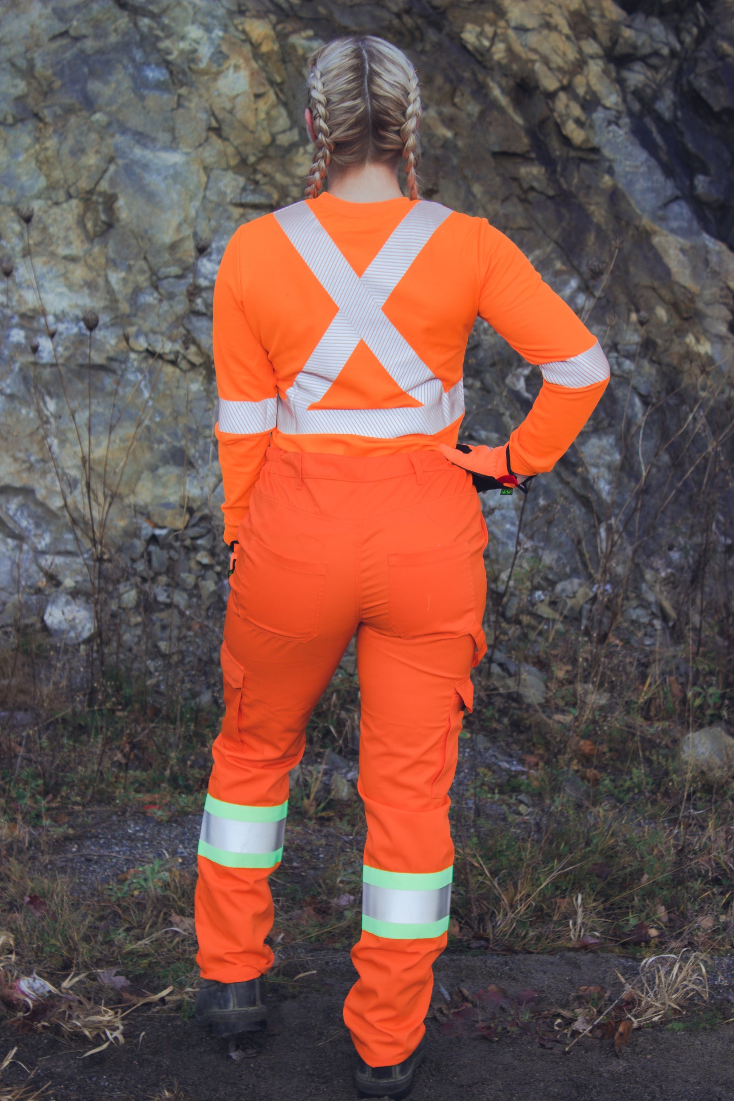 Covergalls Cargo Pant [Safety Orange] 4" Triple Stripe
