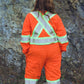 The Covergall, Safety Orange in FR or Poly Cotton with 4" 3M Triple Stripe