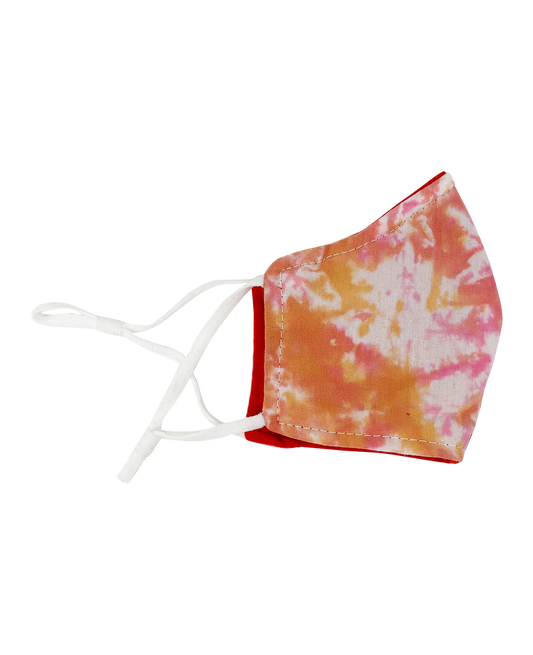 Washable, Bubble Gum Pink Tie-Dye Fabric Face Mask [OS]