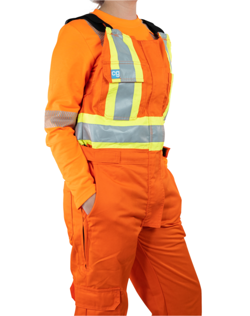 Bib Orange, Poly Cotton 4" Triple Tape