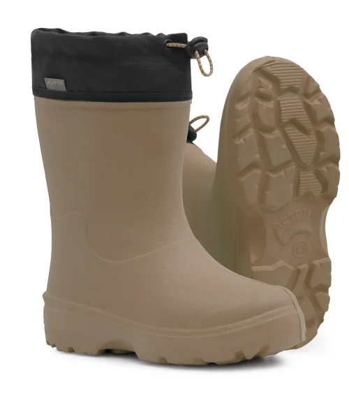 Squishy, Taupe | EVA Kids Rain Boot, Insulated Removable Liner