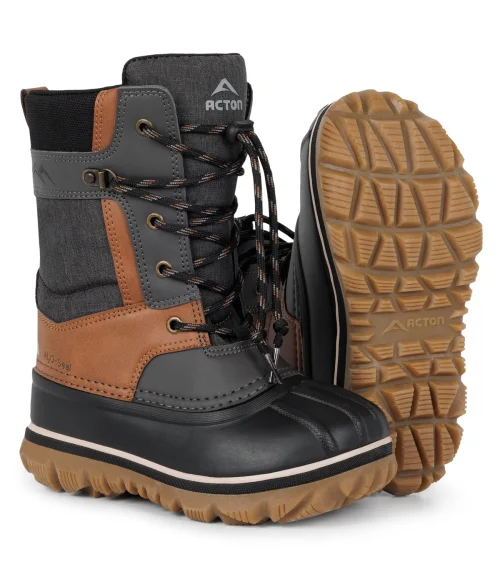 Electro, tan | kids winter boots with removable felt
