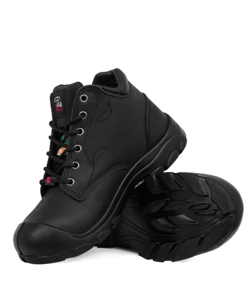 6'' Leather Work Boots, Steel toe cap