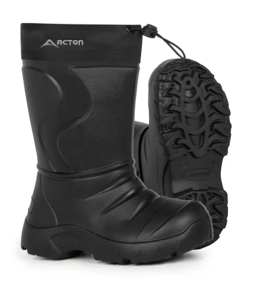 Slushy, black | EVA kids rain boot, insulated