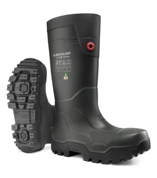 FIELDPRO THERMO+ FULL SAFETY, BLACK | 15" INSULATED PU WORK BOOTS