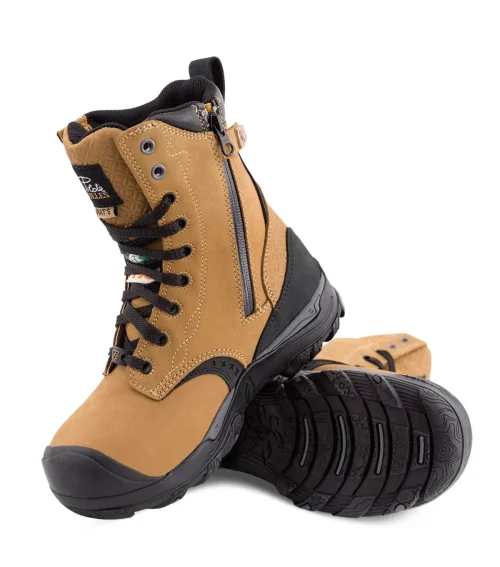 8" Nubuck Leather Work Boots, Waterproof Membrane, Tan